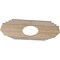 Ekena Millwork Chrysler Wood Fretwork Pierced Ceiling Medallion, Red Oak, 38"W x 19"H x 10"ID x 3/8"T CMWP38X19X0375CSRO - alternate 2